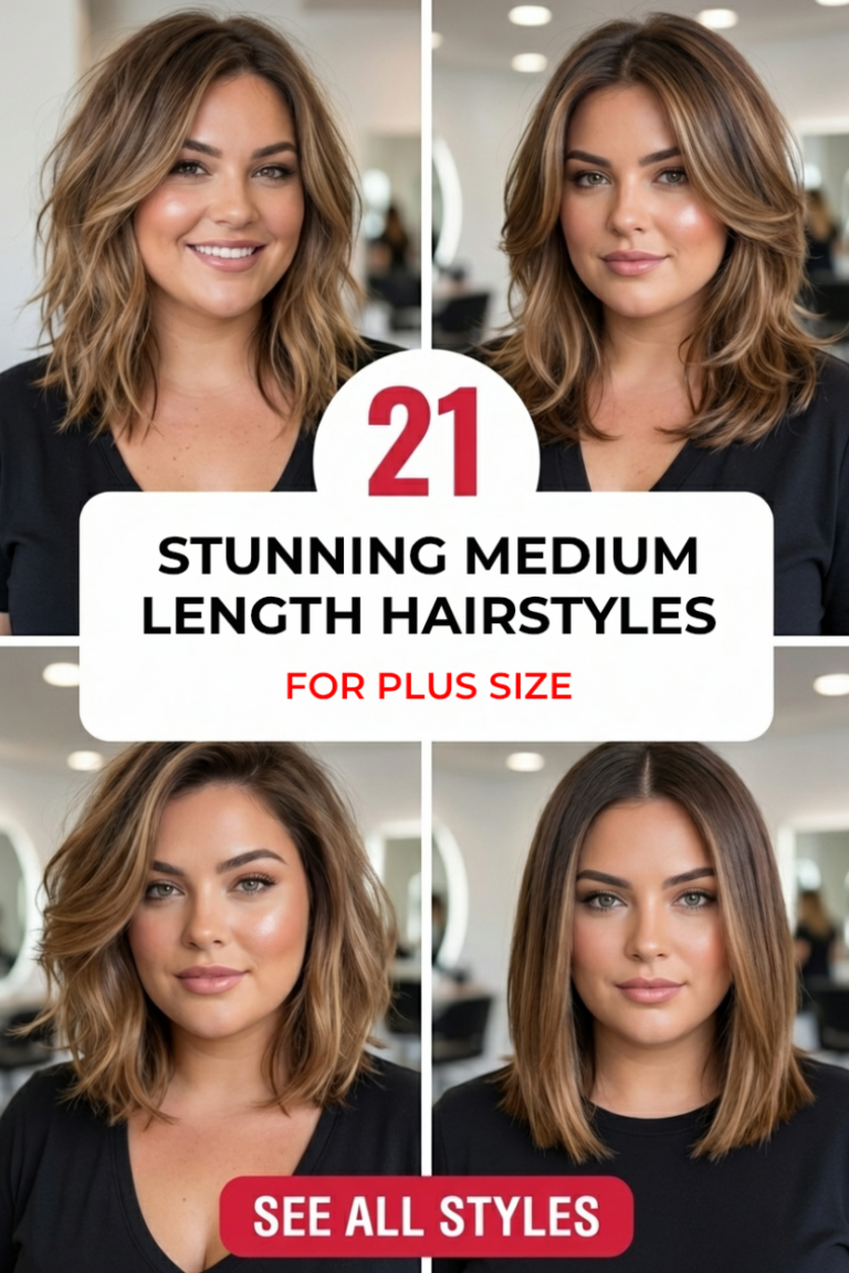 Medium Length Haircuts for Plus Size Women