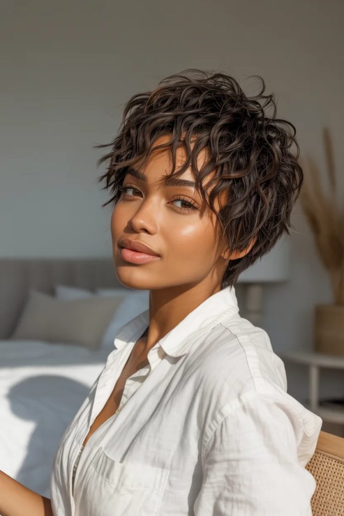 Shaggy Pixie with Volume