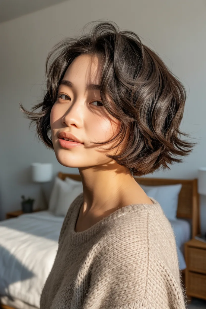Short Beachy Waves Bob