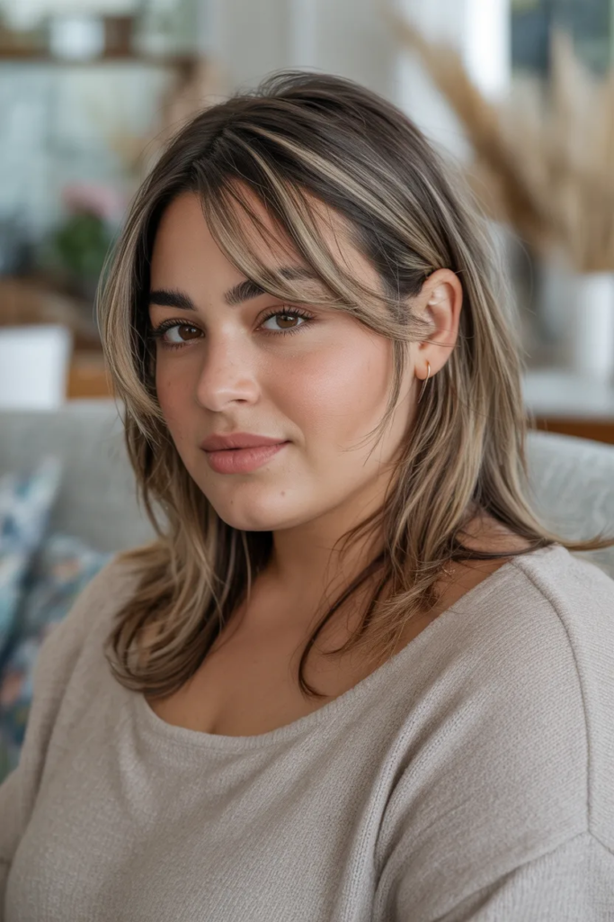 Medium Cut with Side-Swept Bangs