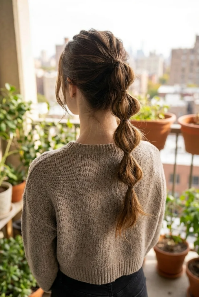 Bubble Messy Ponytail