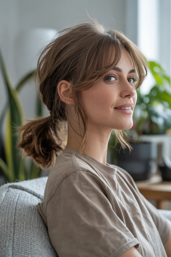 Low Ponytail with Loose Strands