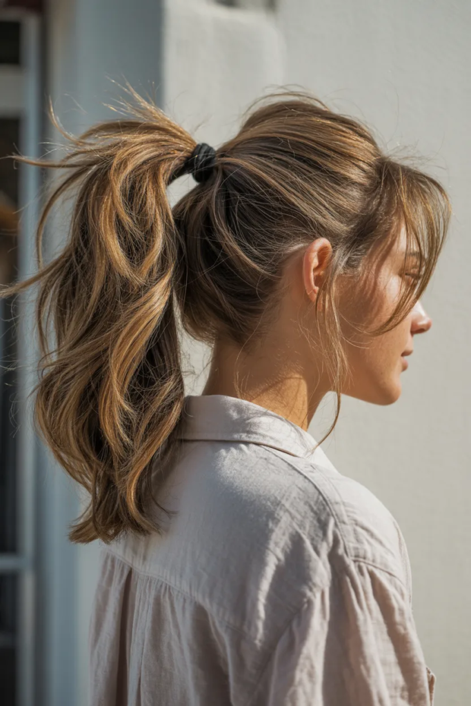 Textured Ponytail with Layers
