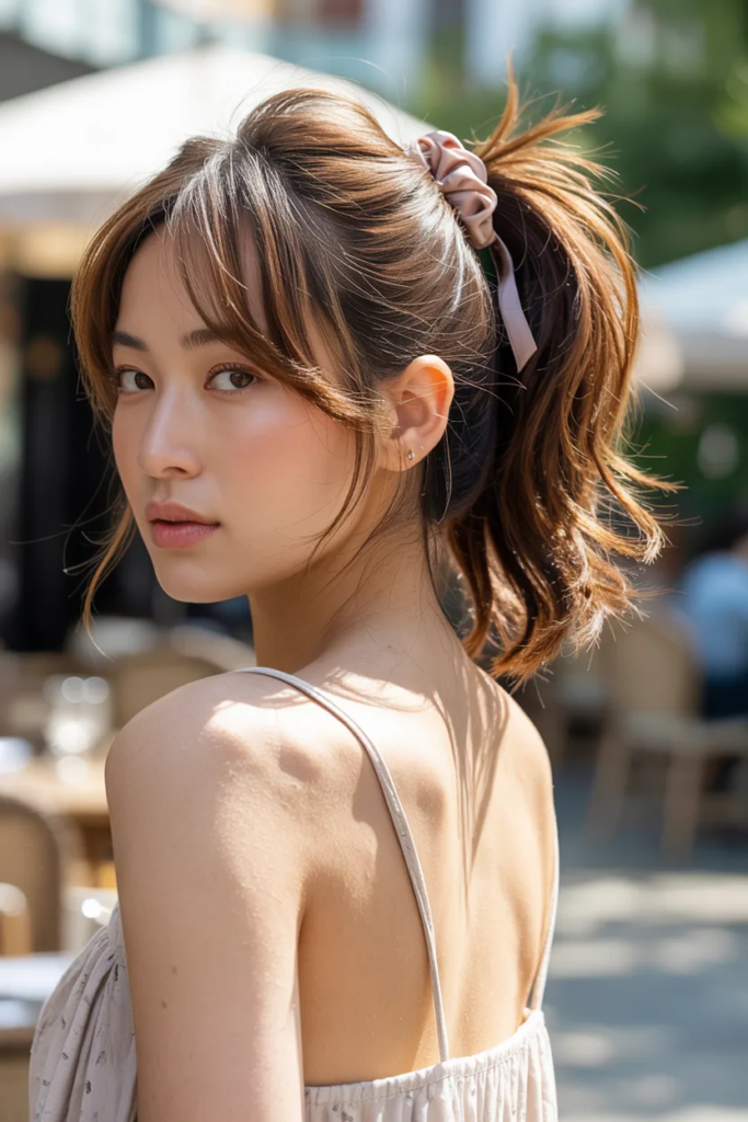 Messy Ponytail with Accessories