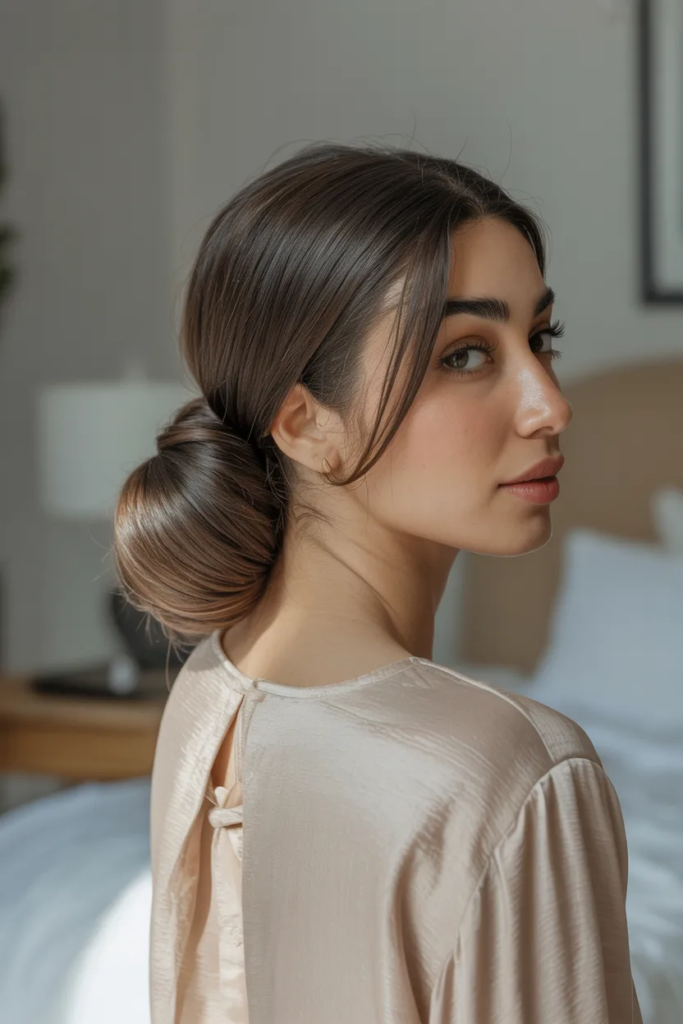 Low Bun with Sleek Front