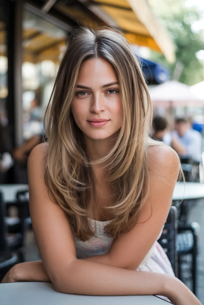 Long Straight Hair with Subtle Flick Ends