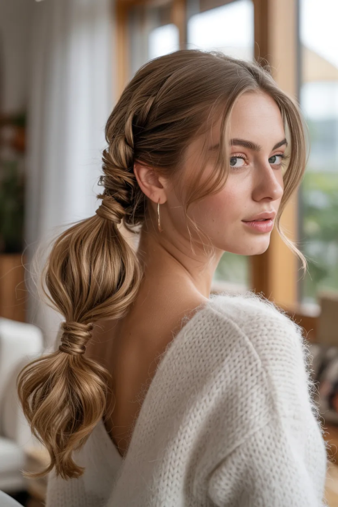 Low Twisted Ponytail