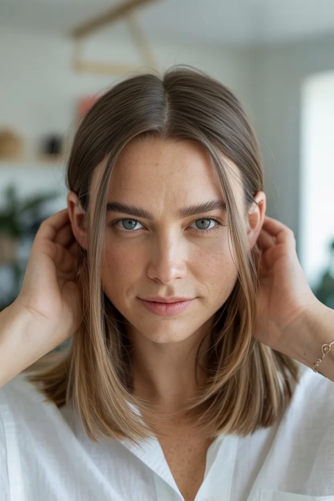 Middle Part with Tucked Sides