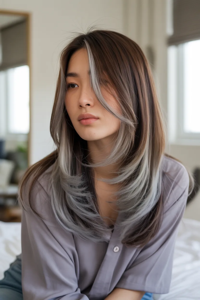 Ash Brown Balayage for a Cool-Toned Finish