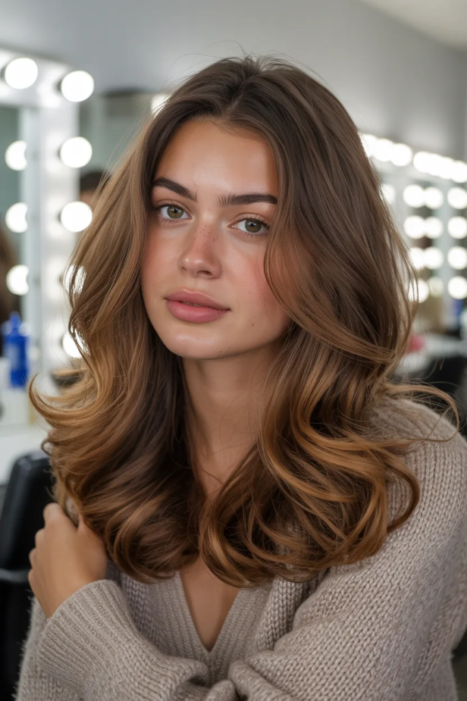 Mocha Brown with Caramel Highlights