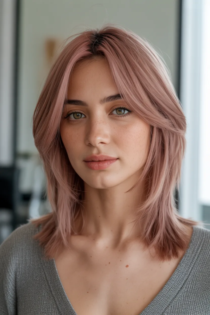 Ash Pink Hair Color
