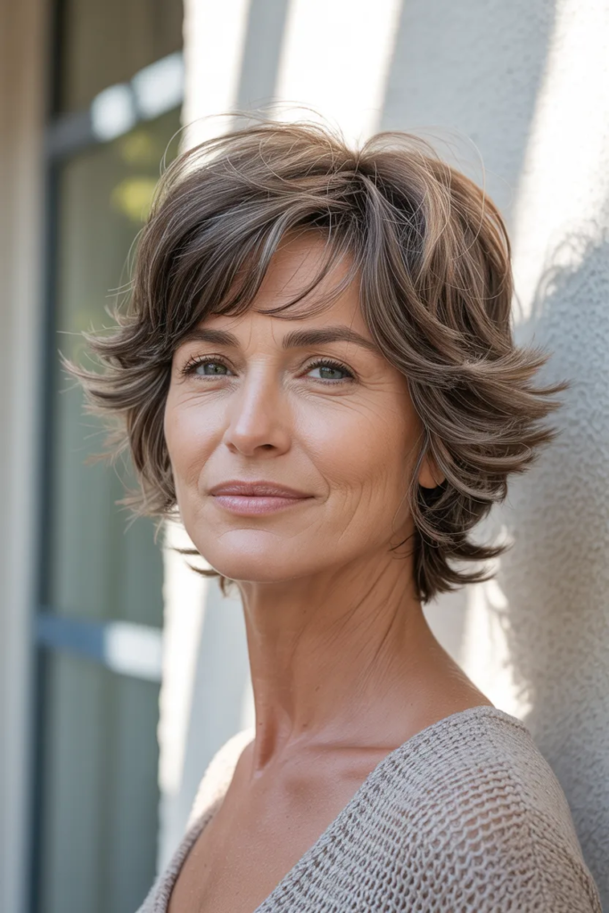 Short Shag Haircut with Layers That Create Effortless Volume and Movement