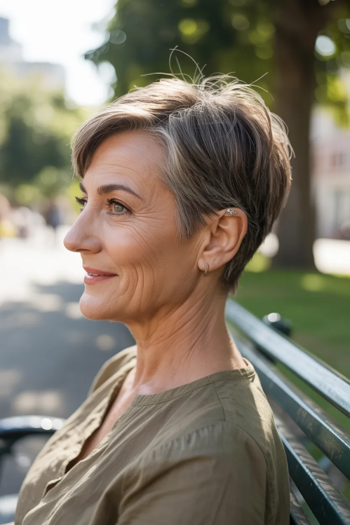 Short Tapered Haircut That Naturally Holds Its Shape with Minimal Effort