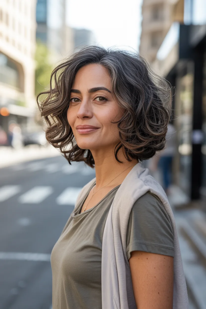 Wavy Lob Hairstyle with Layers That Looks Better with Minimal Styling