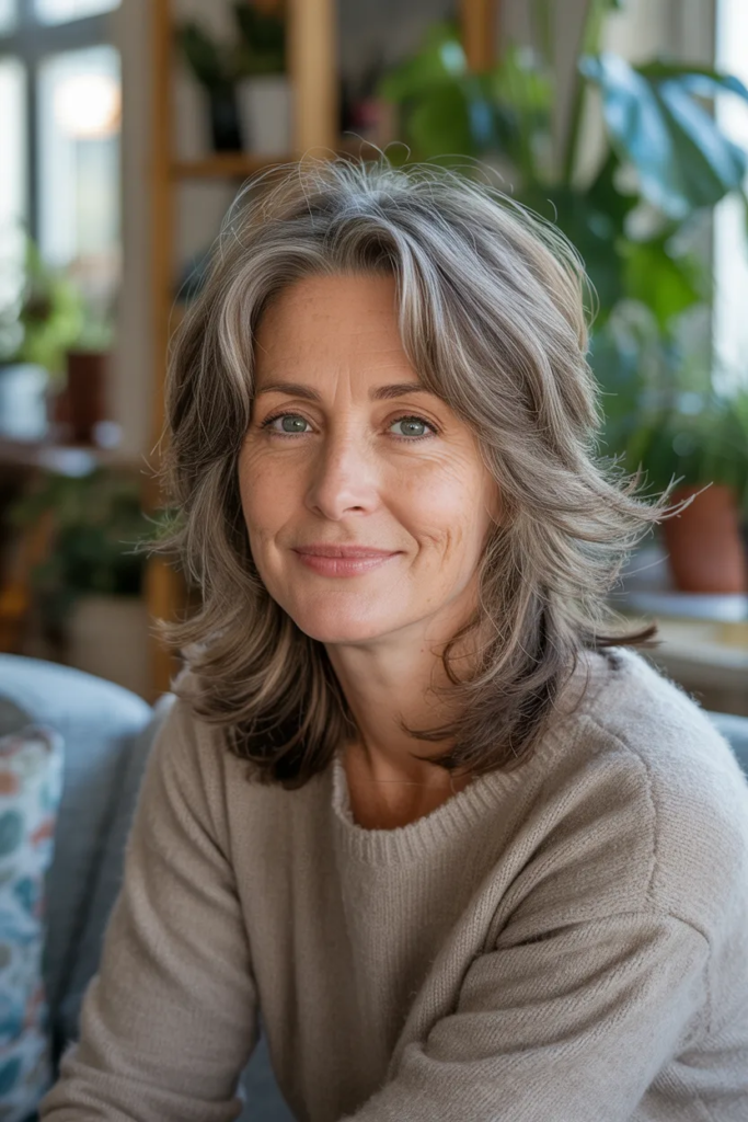 Feathered Medium-Length Haircut That Adds Softness and Natural Movement