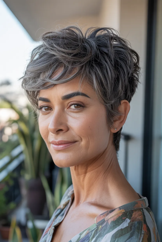 Messy Textured Pixie Hairstyle That Looks Stylish Without Trying Too Hard