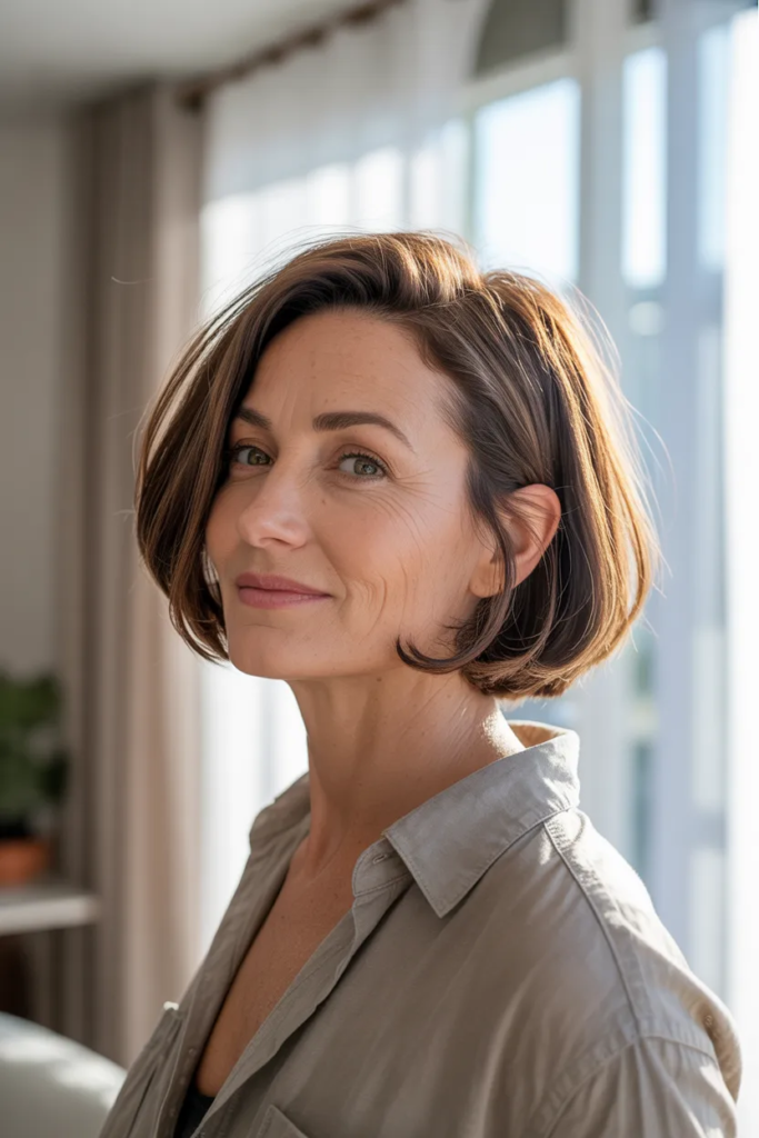 Side-Parted Bob Hairstyle That Instantly Adds Volume and Dimension