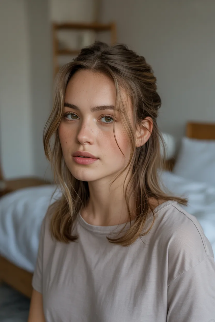 Quick Twisted Half-Up Style