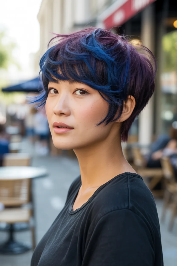 Bold Colored Short Wolf Cut