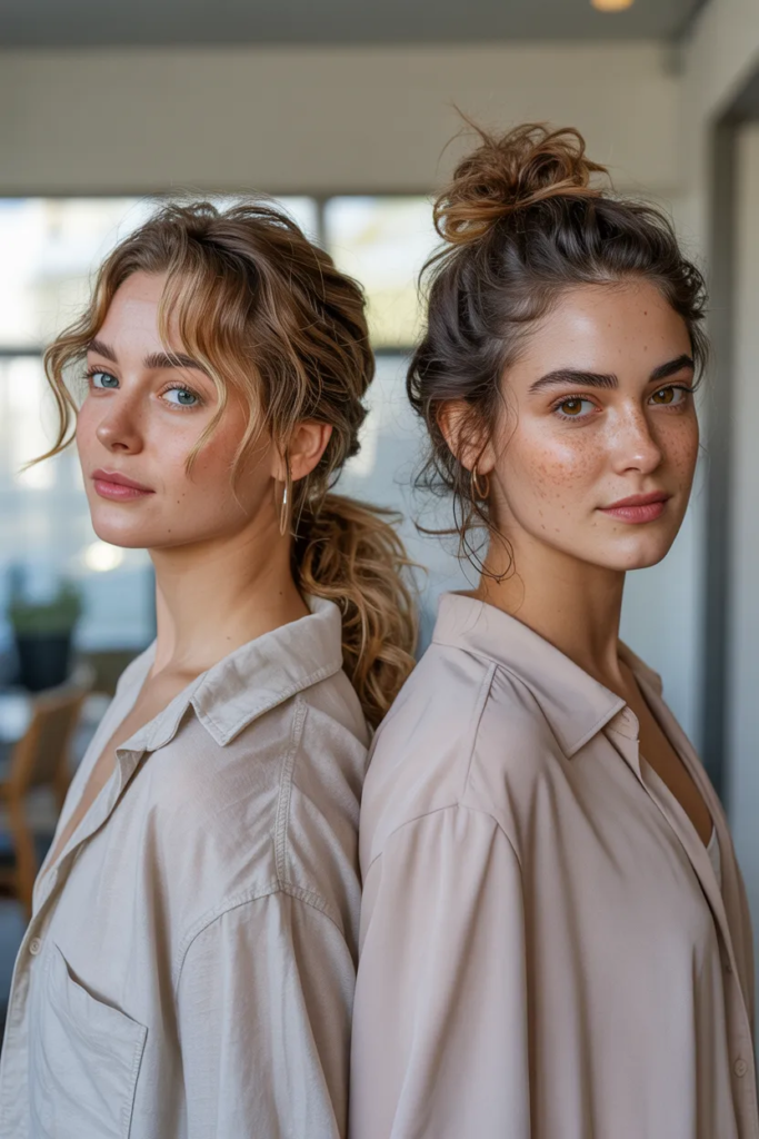 Key Differences Between Messy Ponytail and Messy Bun