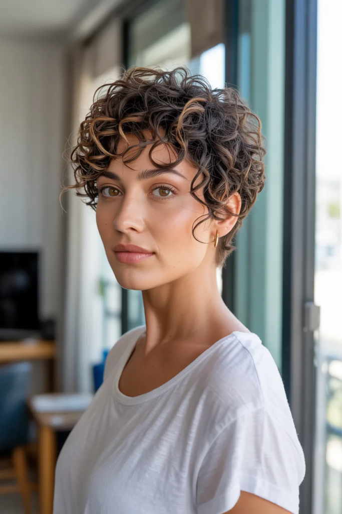 Layered Curly Pixie