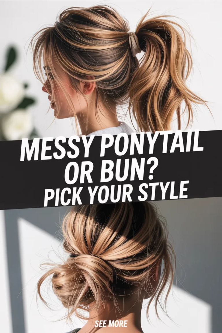 Messy Ponytail vs Messy Bun Hairstyles