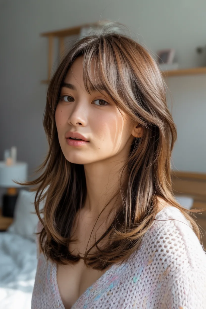 Long Layers with Wispy Bangs