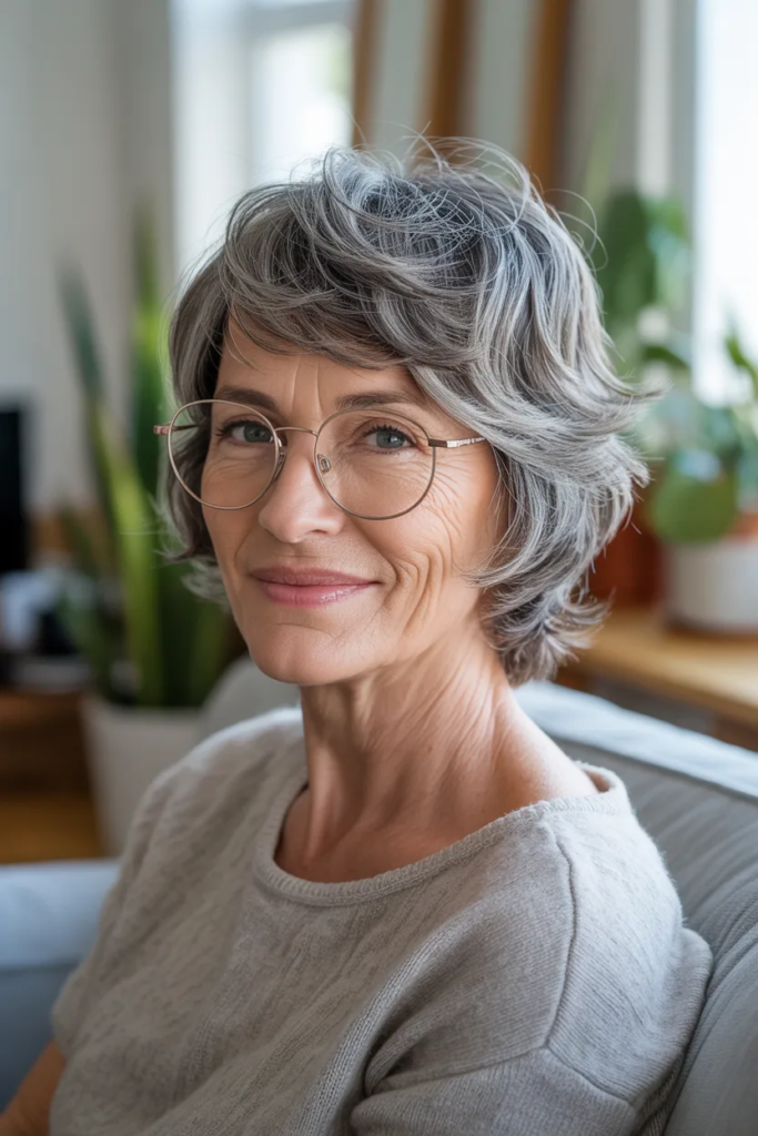 Soft Grey Shag with Layers