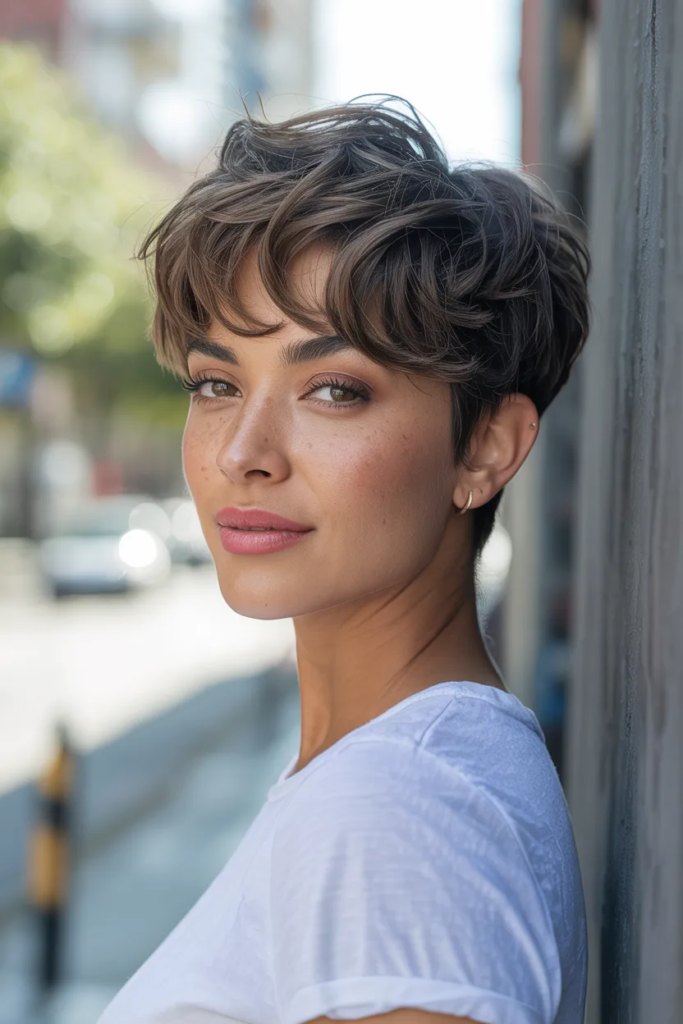 Choppy Shaggy Pixie with Bangs