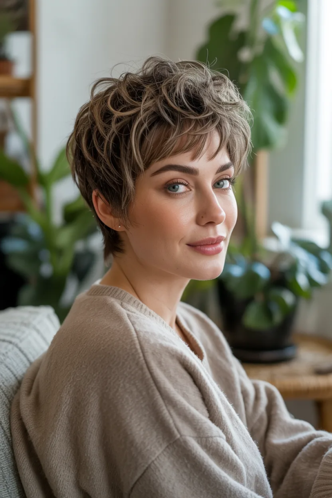 Messy Textured Pixie Shag