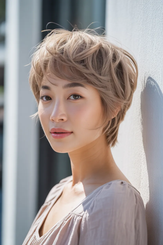 Textured Pixie for Fine Hair