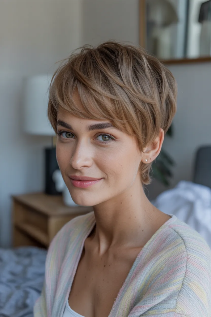Soft Feminine Pixie Shag