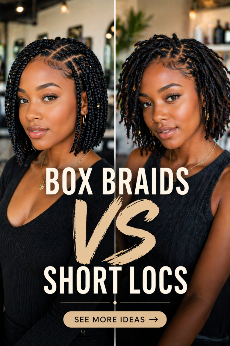 Short Box Braids vs Short Loc Styles