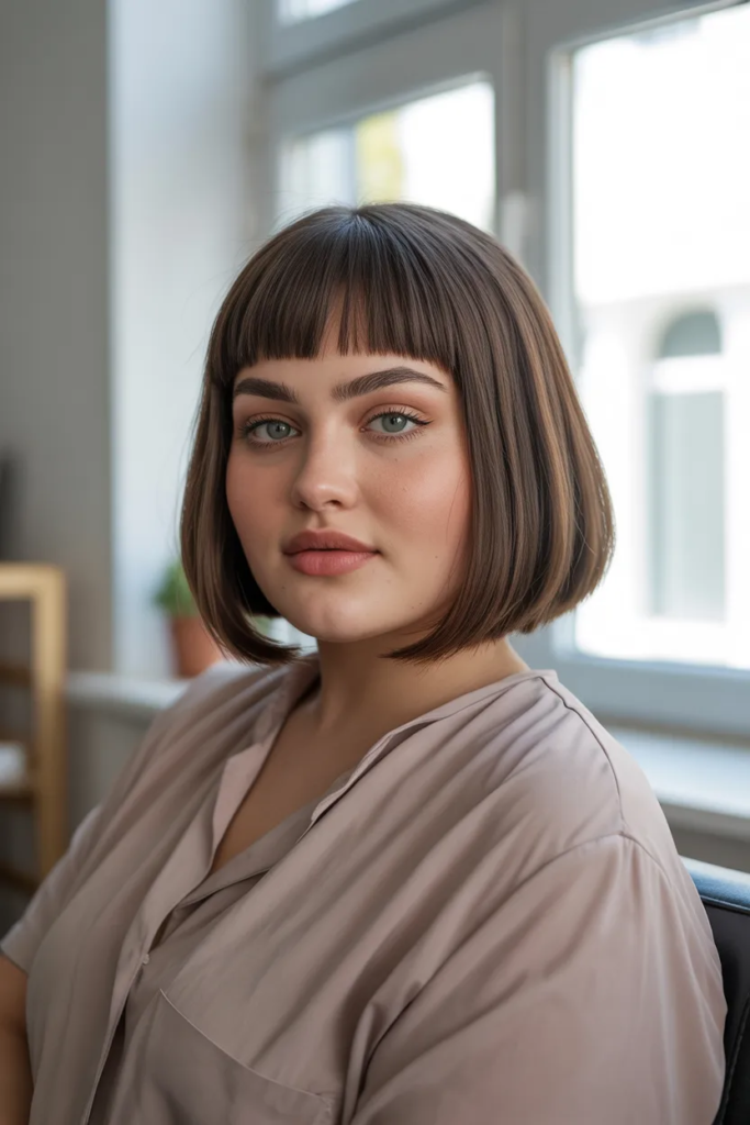 Blunt Bob with No Bangs