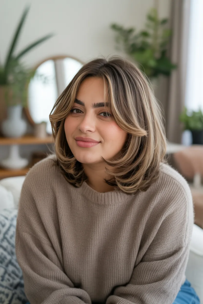 Bob with Curtain Bangs