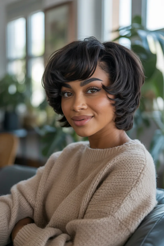 Short Shag for Thick Hair