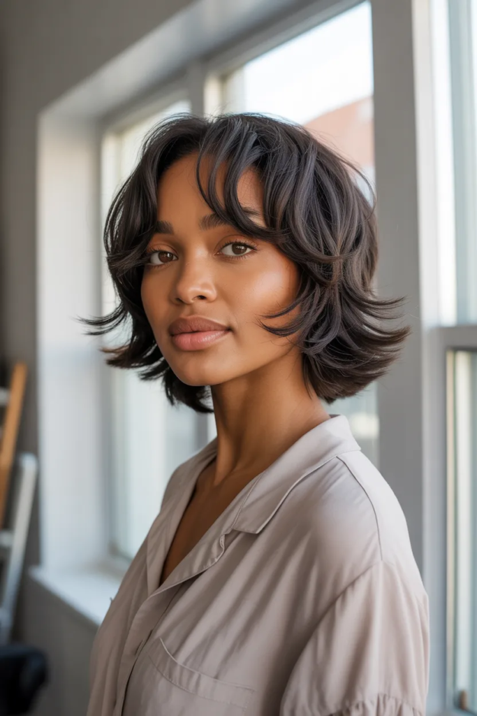 Short Shag with Face-Framing Layers