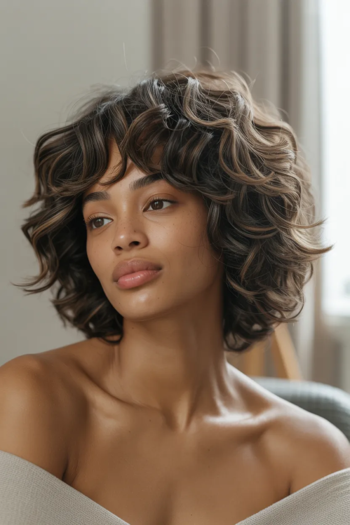 Rounded Shag for Natural Hair