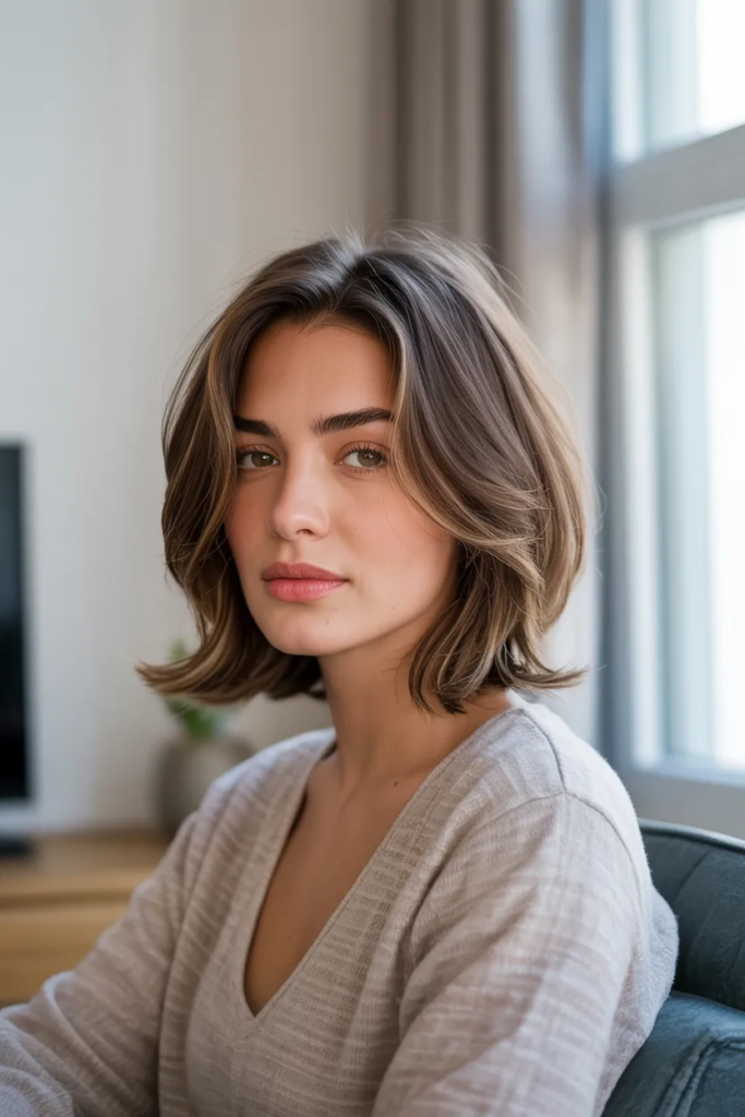 Layered Lob with Face-Framing Pieces