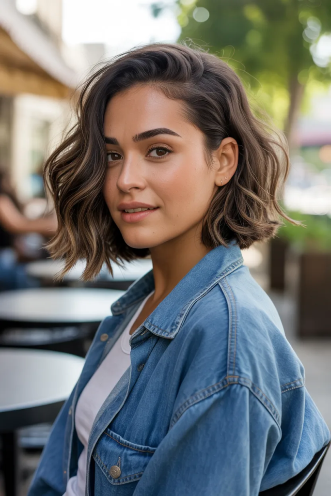 Side-Parted Tousled Bob