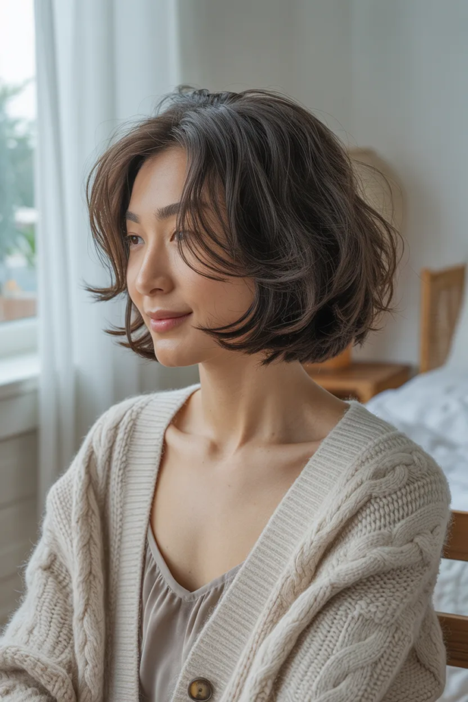 Rounded Messy Bob