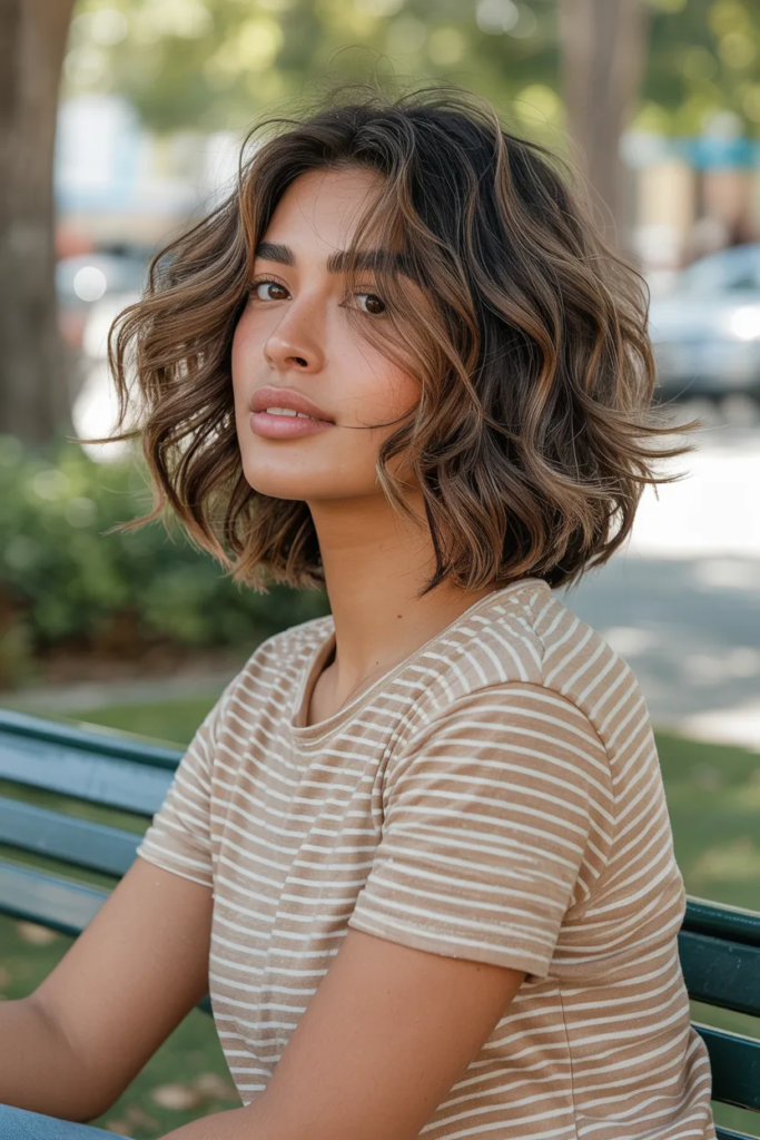 Wavy Layered Bob