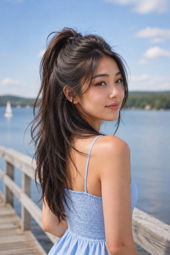 Half Up High Ponytail