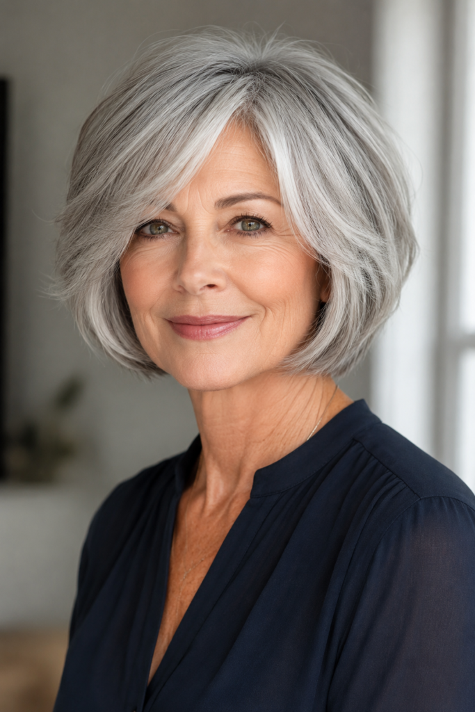 Layered Gray Bob
