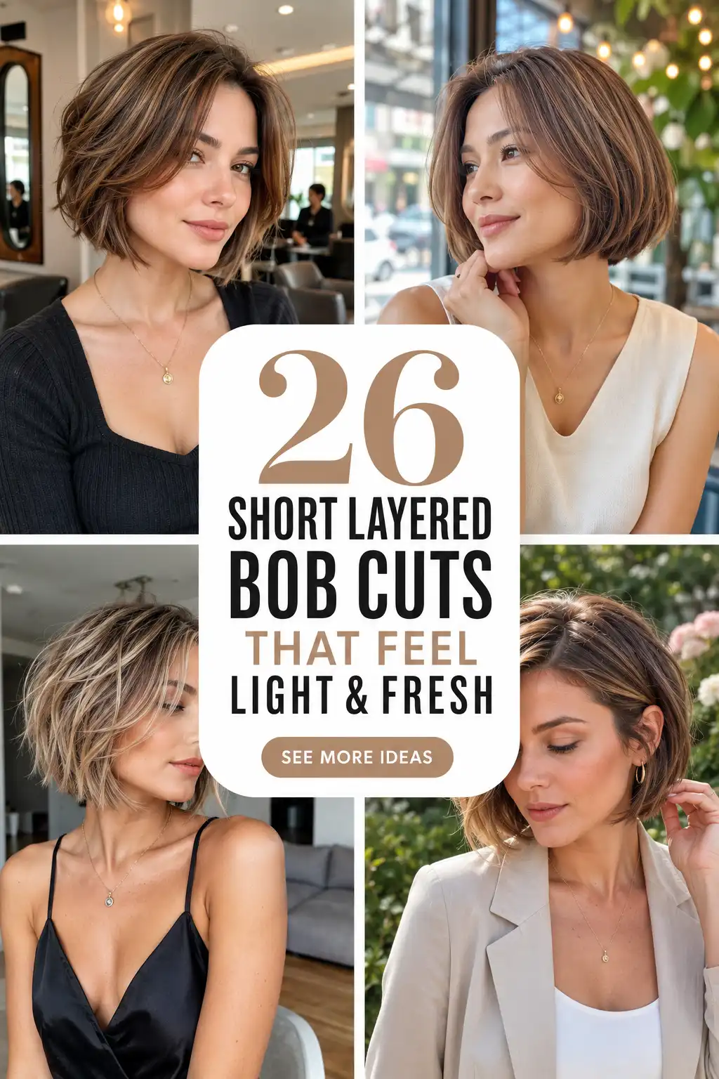 Short Layered Bob Cuts
