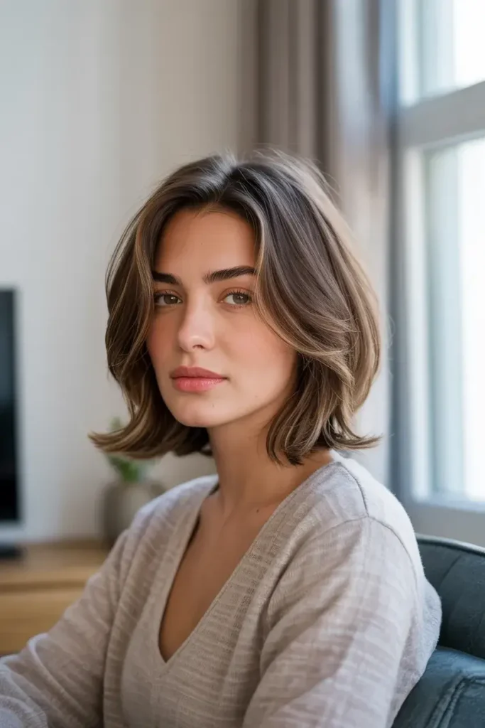 Layered Lob with Face-Framing Pieces