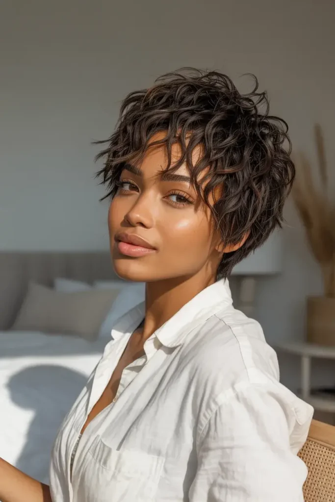 Shaggy Pixie with Volume