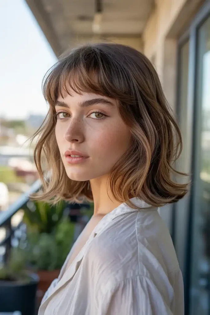 Airy Layered Cut with Curtain Bangs