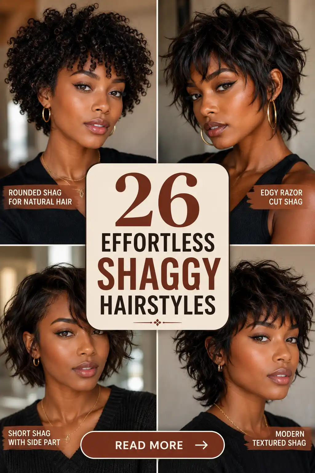 Short Shaggy Hairstyles Black Women