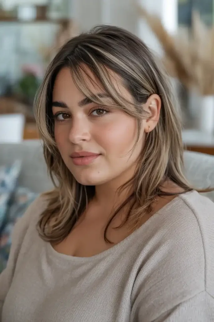 Medium Cut with Side-Swept Bangs